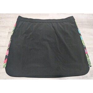 Chicos Zenergy Sz 3.5 or 18 Skort Pockets Pickle Ball Tennis Golf Black Floral